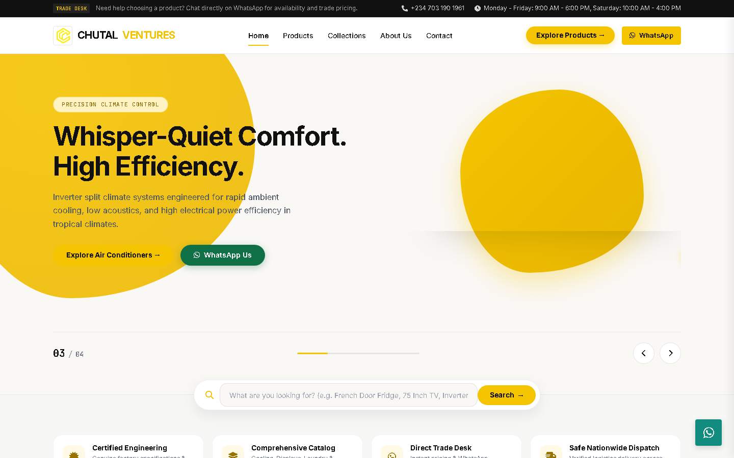 Chutal Ventures — Consumer Electronics Catalog & Regional Distribution Portal
